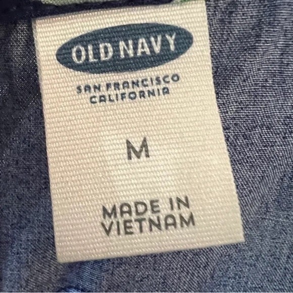 Old Navy navy blue and pink floral shift dress size medium - Picture 4 of 5